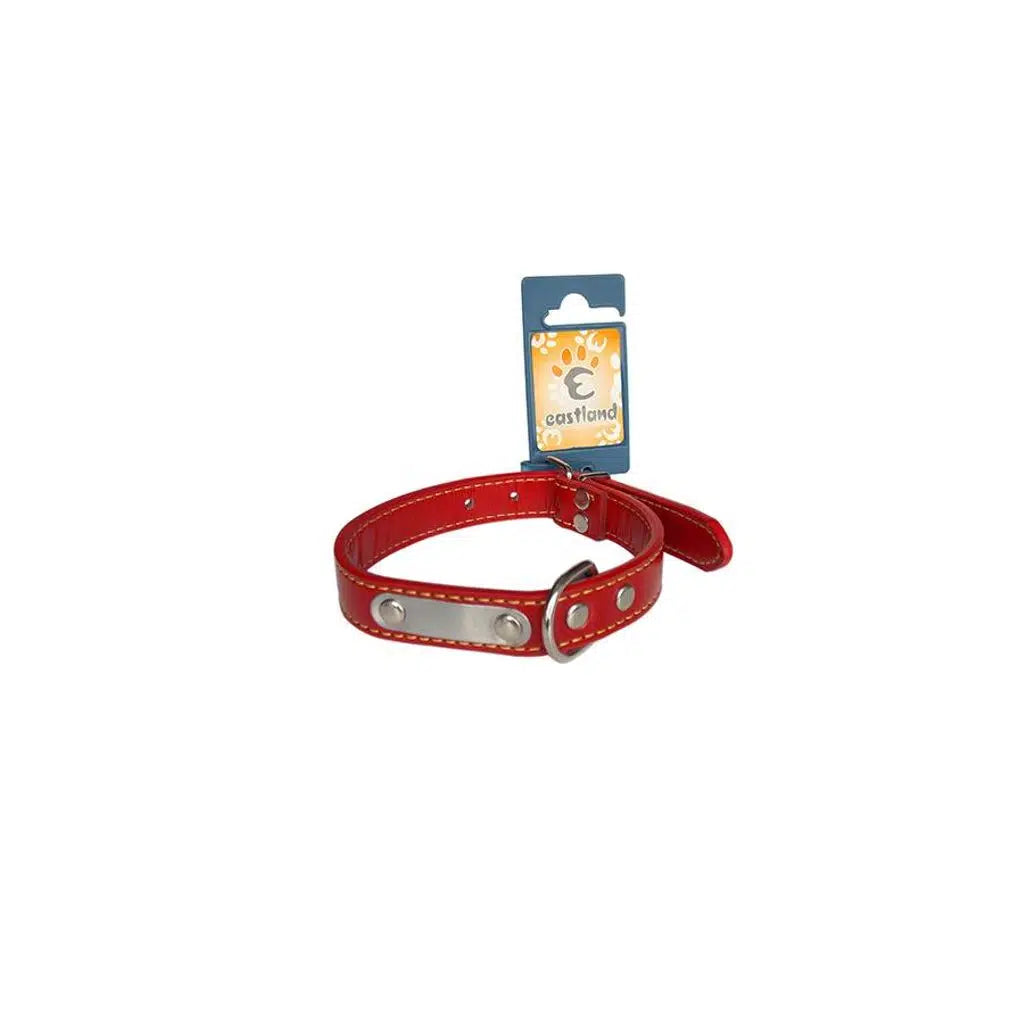 Eastland Leather Dog Collar with Nameplate 40cm