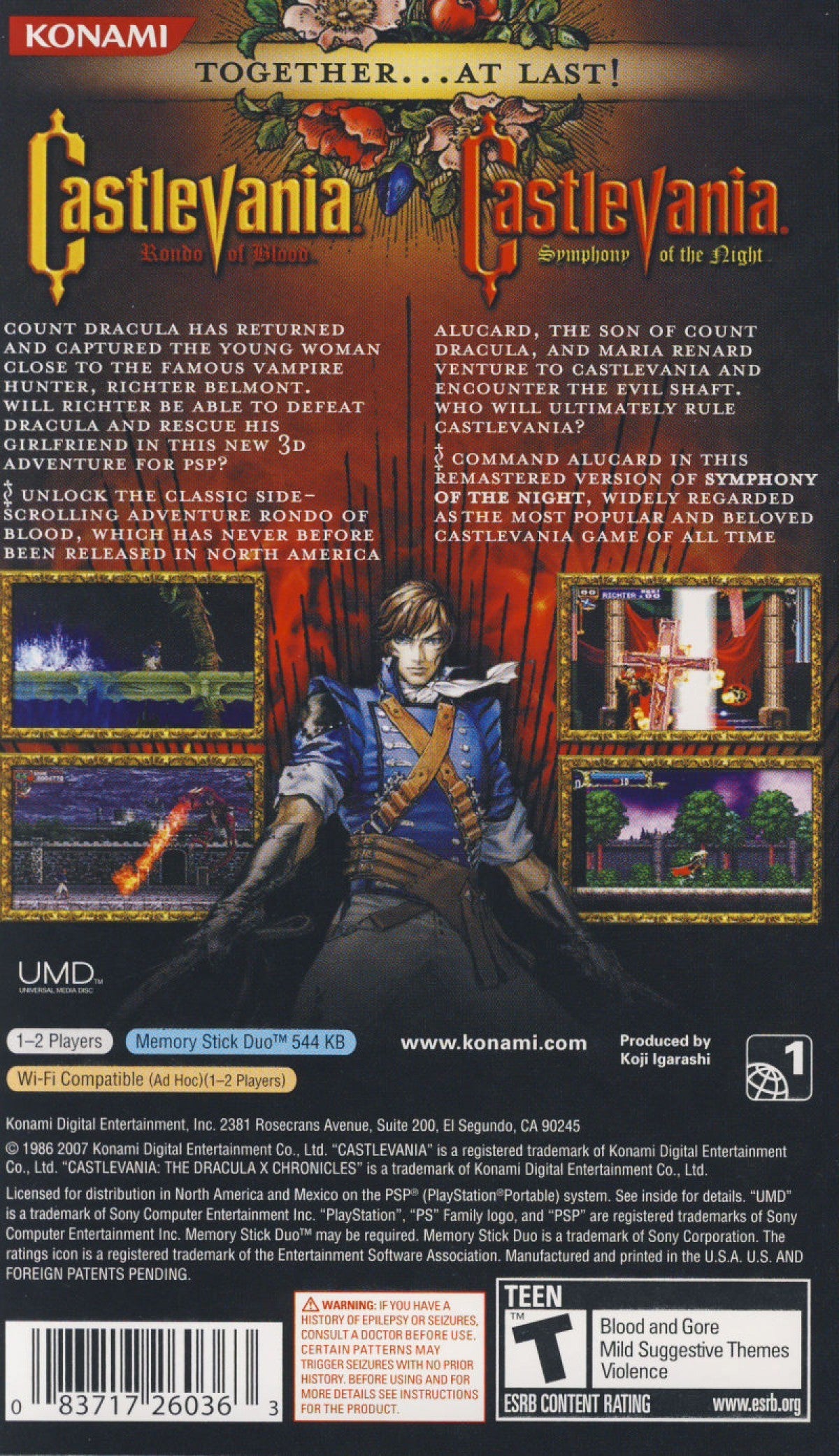 Castlevania: Dracula X Chronicles – PlayStation Portable (PSP)