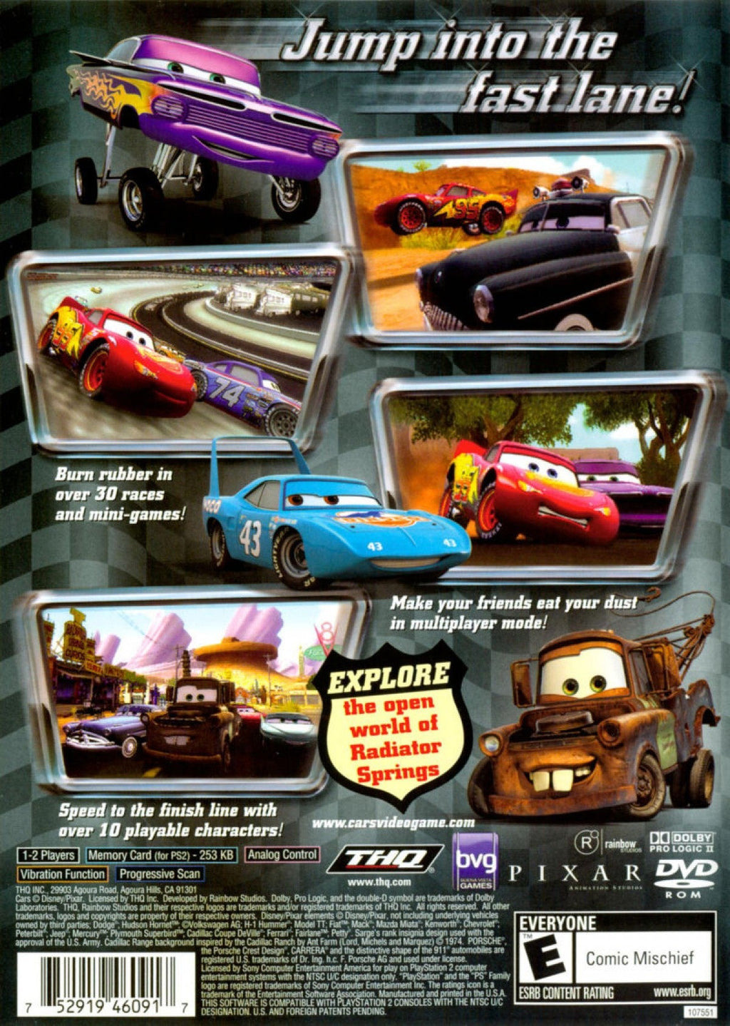 Disney Pixar's Cars – PlayStation 2 (PS2)