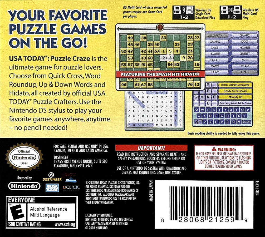 USA Today Puzzle Craze – Nintendo DS (DS)