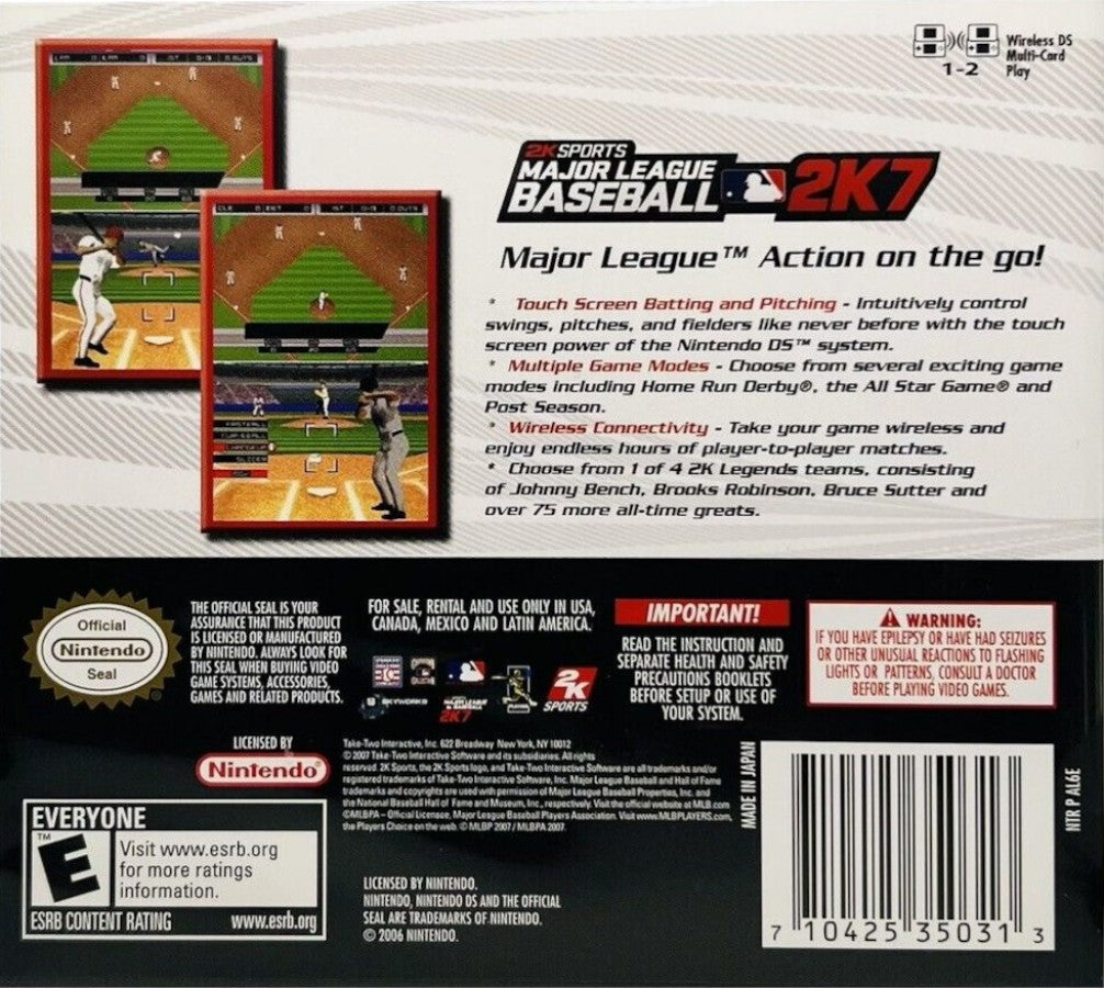 Major League Baseball 2K7 – Nintendo DS (DS)