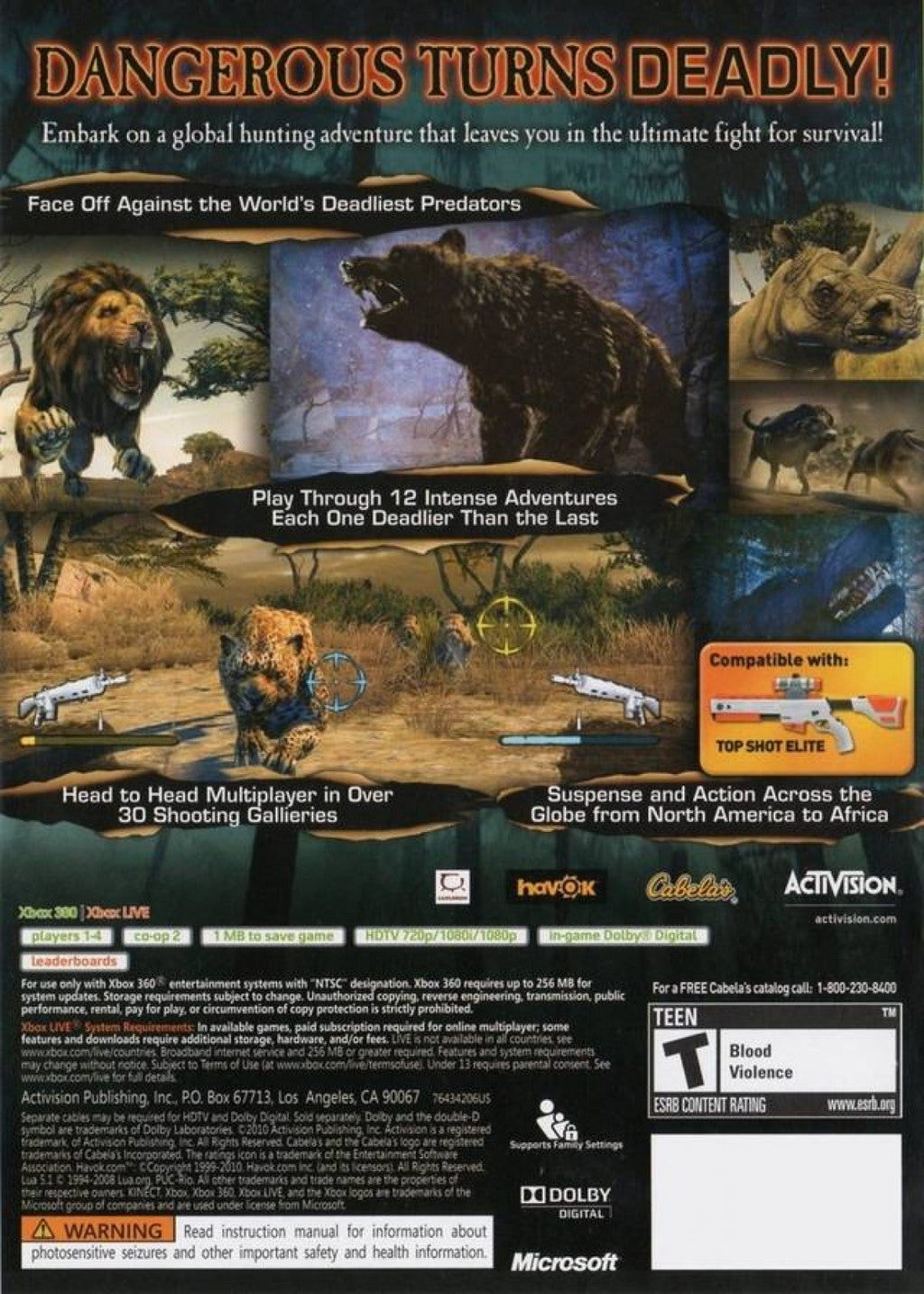 Cabela's Dangerous Hunts 2011 – Xbox 360 (X360)