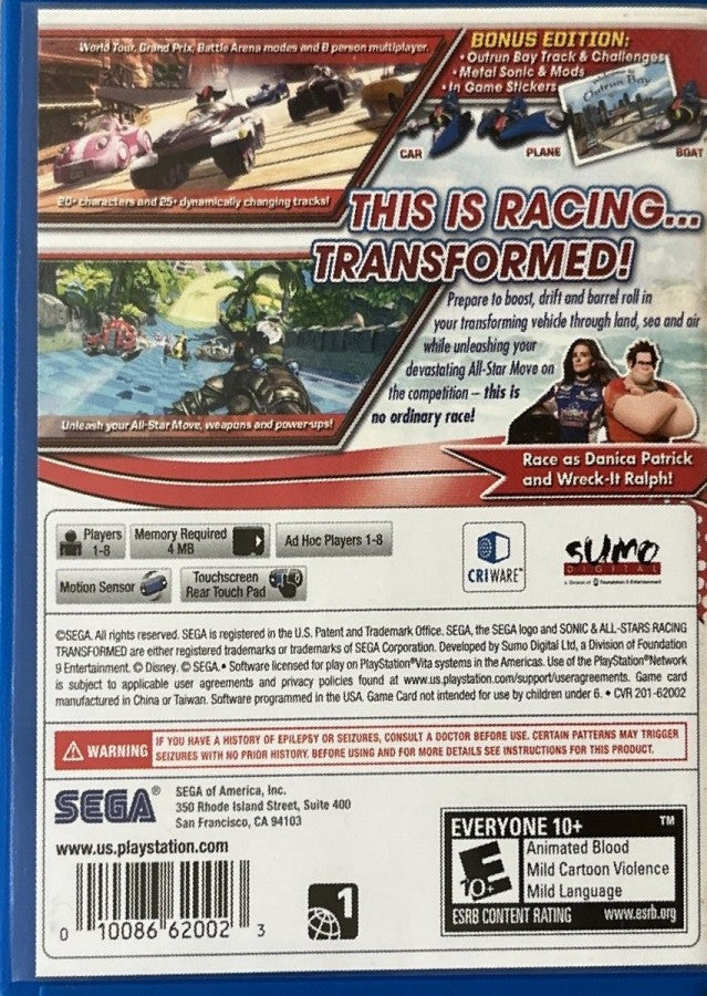 Sonic & All-Stars Racing Transformed – PlayStation VITA (PS VITA)
