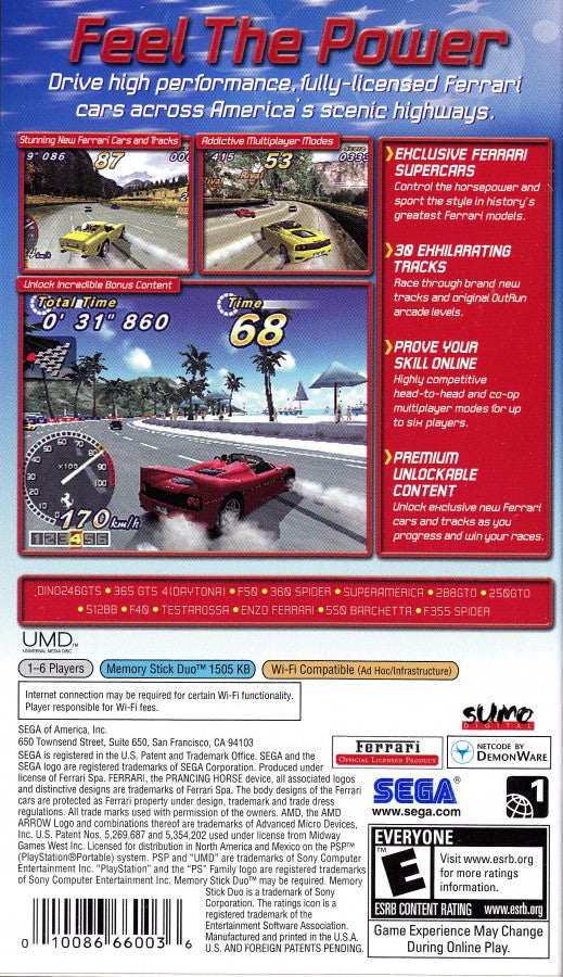 OutRun 2006 Coast 2 Coast – PlayStation Portable (PSP)