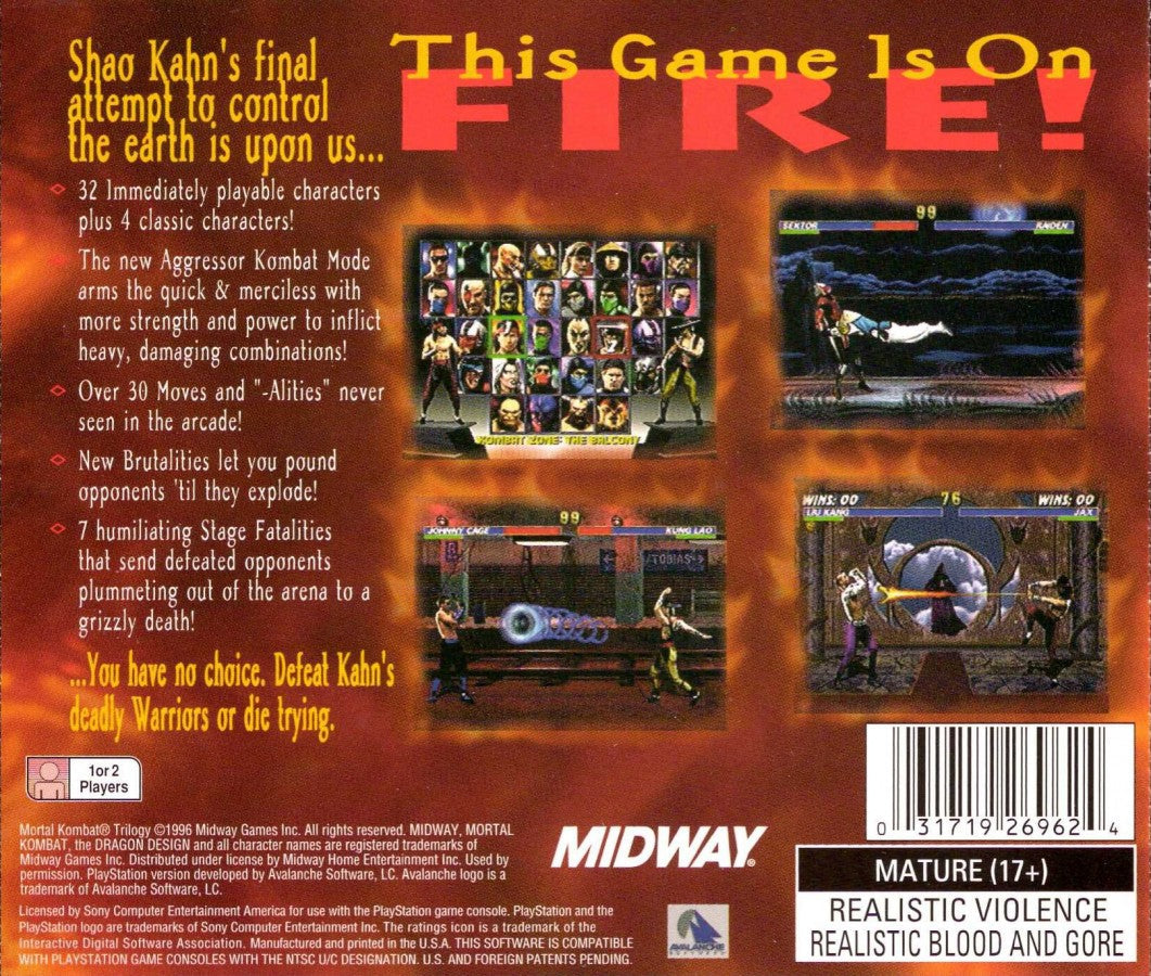 Mortal Kombat Trilogy – PlayStation 1 (PS1)