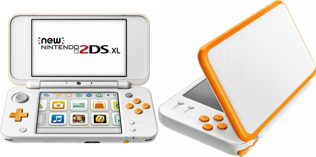 Nintendo 2DS XL Console (2DS XL) [Orange and White] – Good Condition