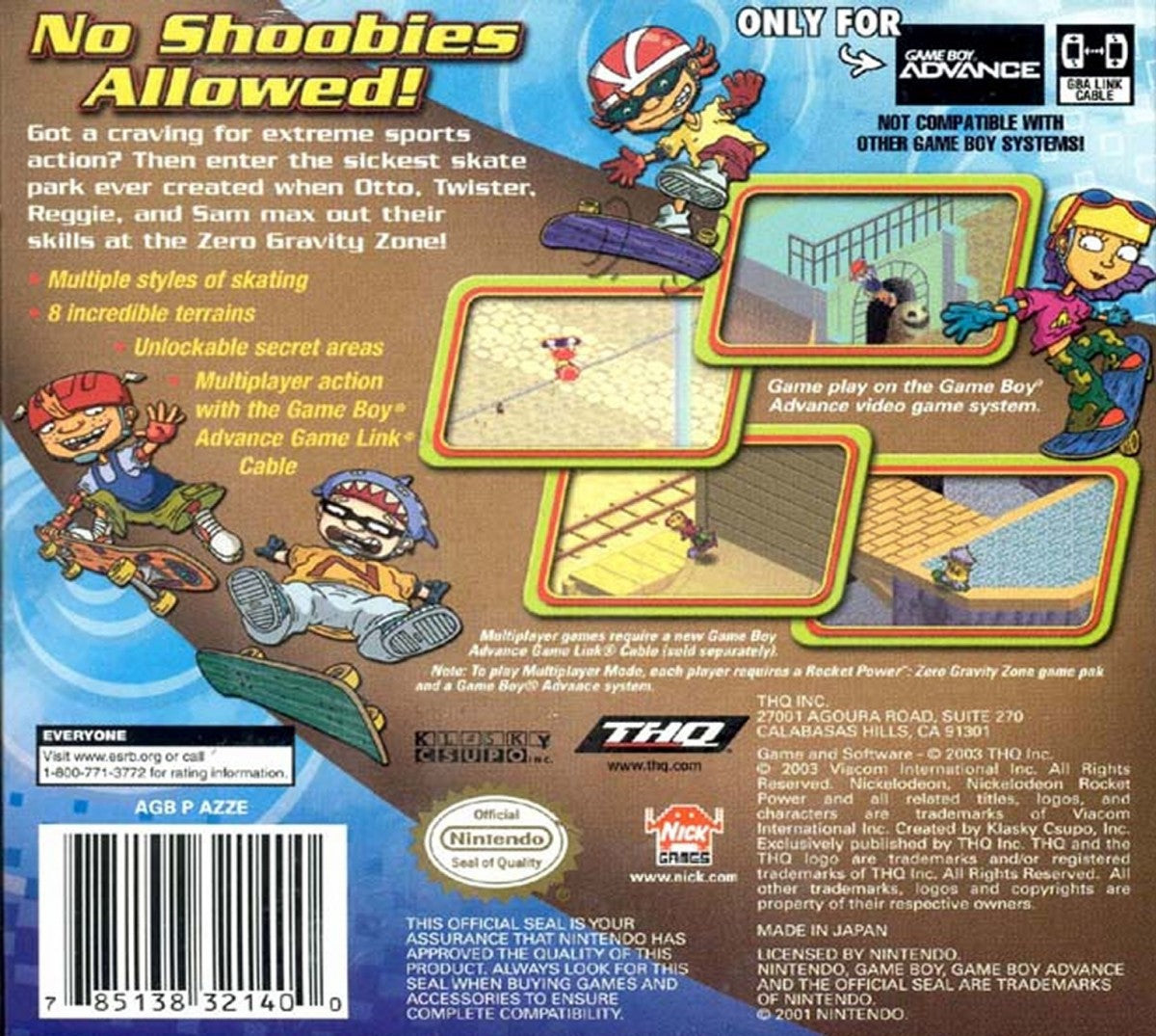 Rocket Power: Zero Gravity Zone – Game Boy Advance (GBA)