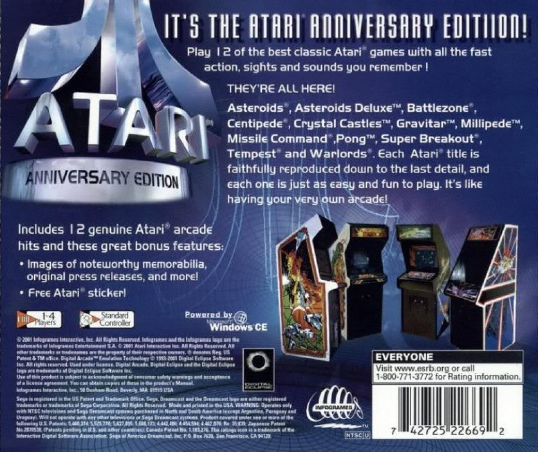 Atari Anniversary Edition – Sega Dreamcast (DC)