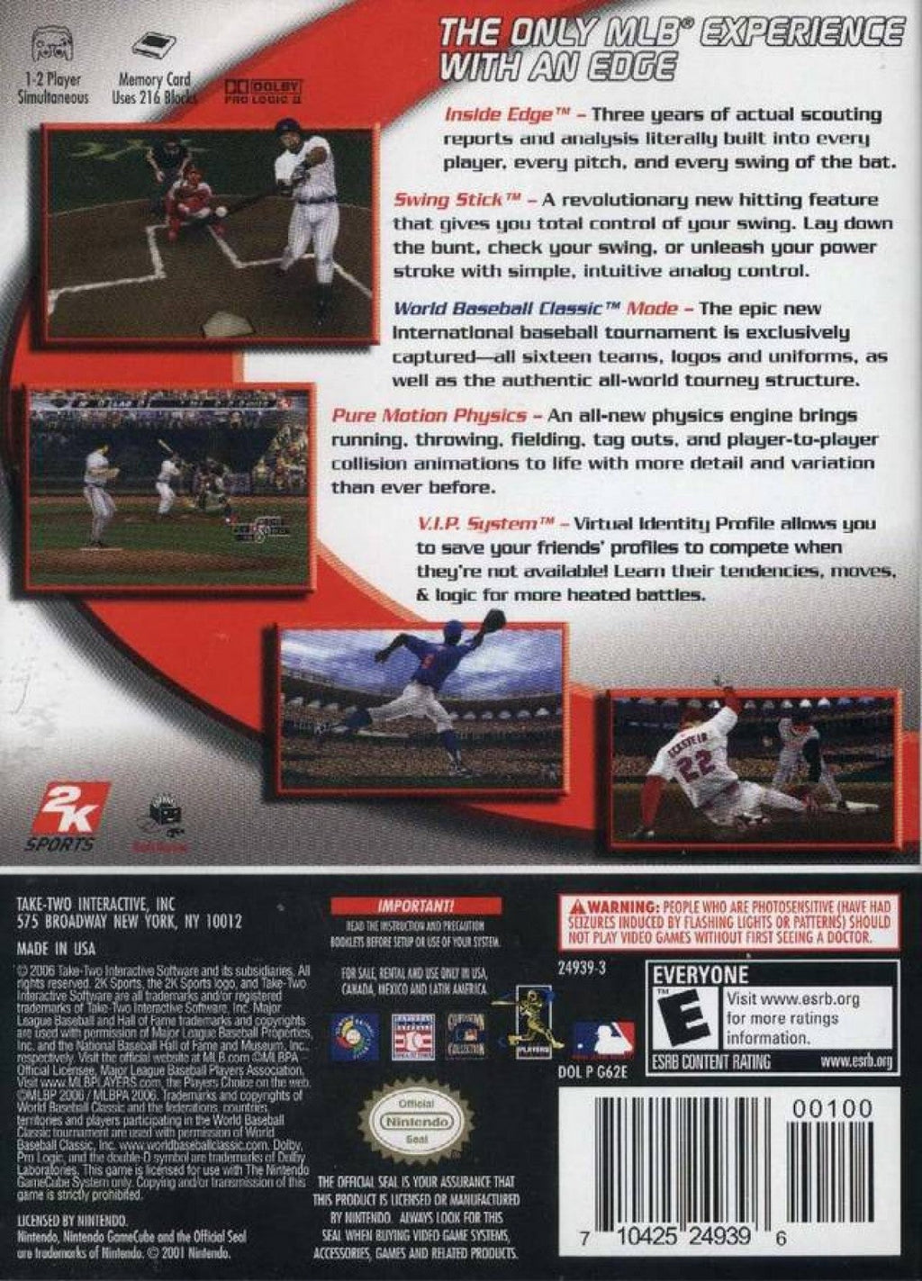Major League Baseball 2K6 – GameCube (GC)