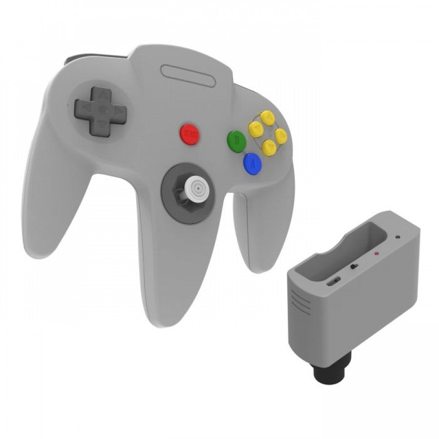 N64 Wireless 2.4 GHz controller for N64 [Grey] – Nintendo 64 Accessory (N64)