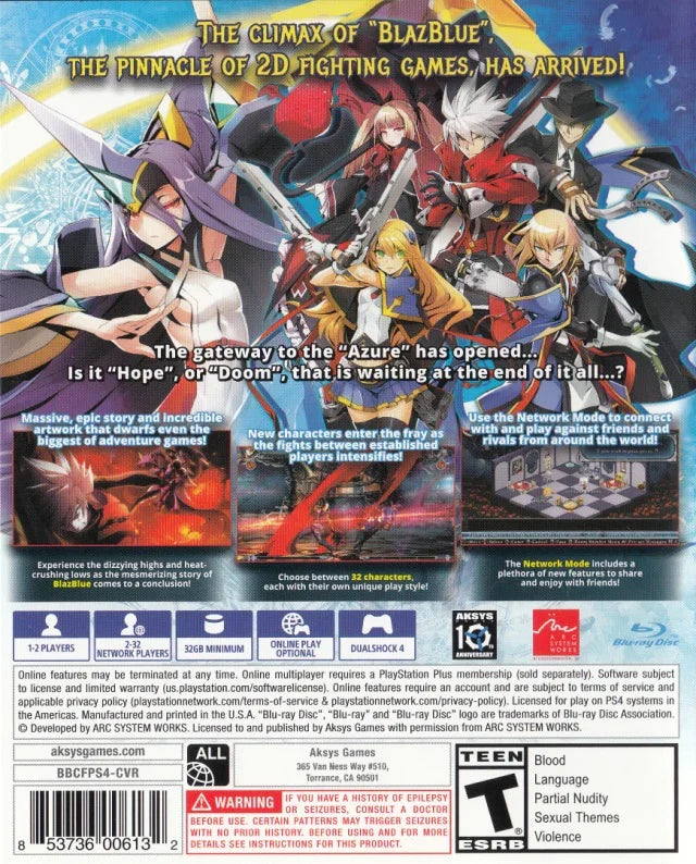 BlazBlue: Central Fiction – PlayStation 4 (PS4)