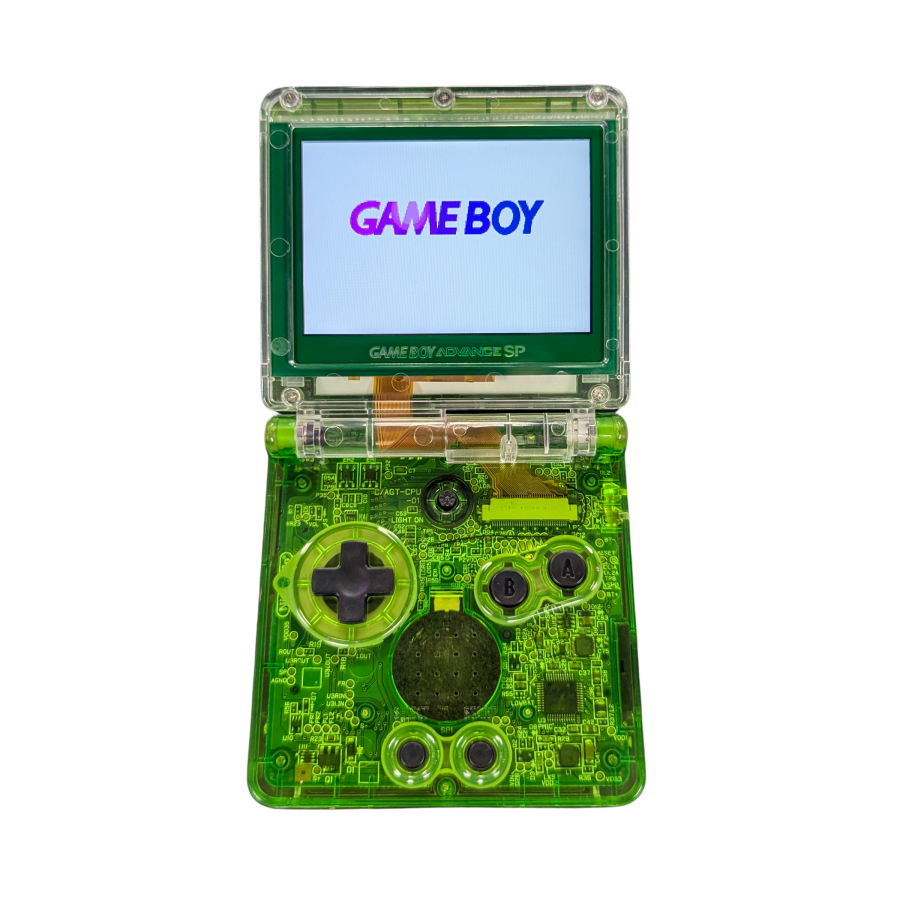 Game Boy Advance SP (GBA SP) [Custom Green Shell & IPS Screen Mod] – Game Boy Advance SP (GBA SP)