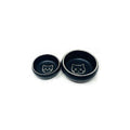 Eurodog Laser Engraved Black Steel Cat Bowl for Food & Water 16cm