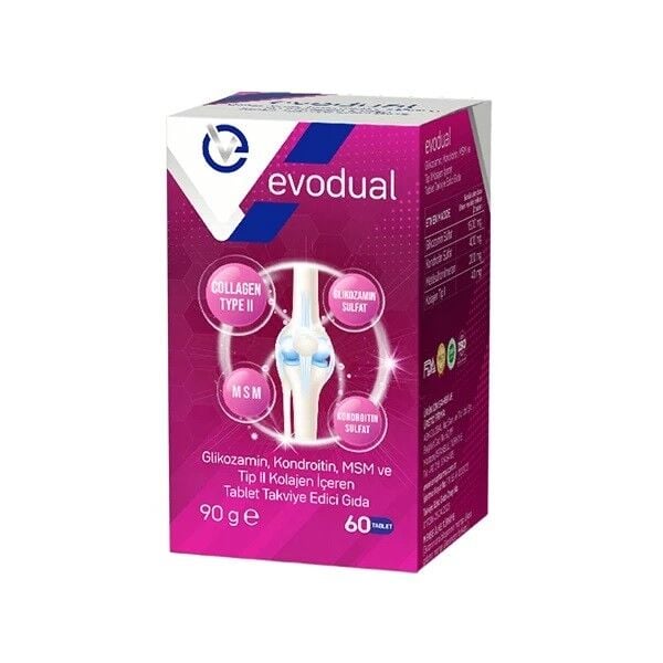 Evopharma Evodual Glucosamine Chondroitin MSM Supplement 60 Tablets