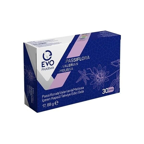 Evopharma Passiflora & Valerian Calming Support 30 Capsules