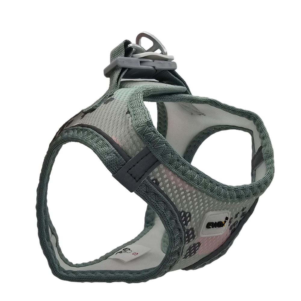Ewox Air Mesh Polka Dot Paw Print Dog Harness Medium