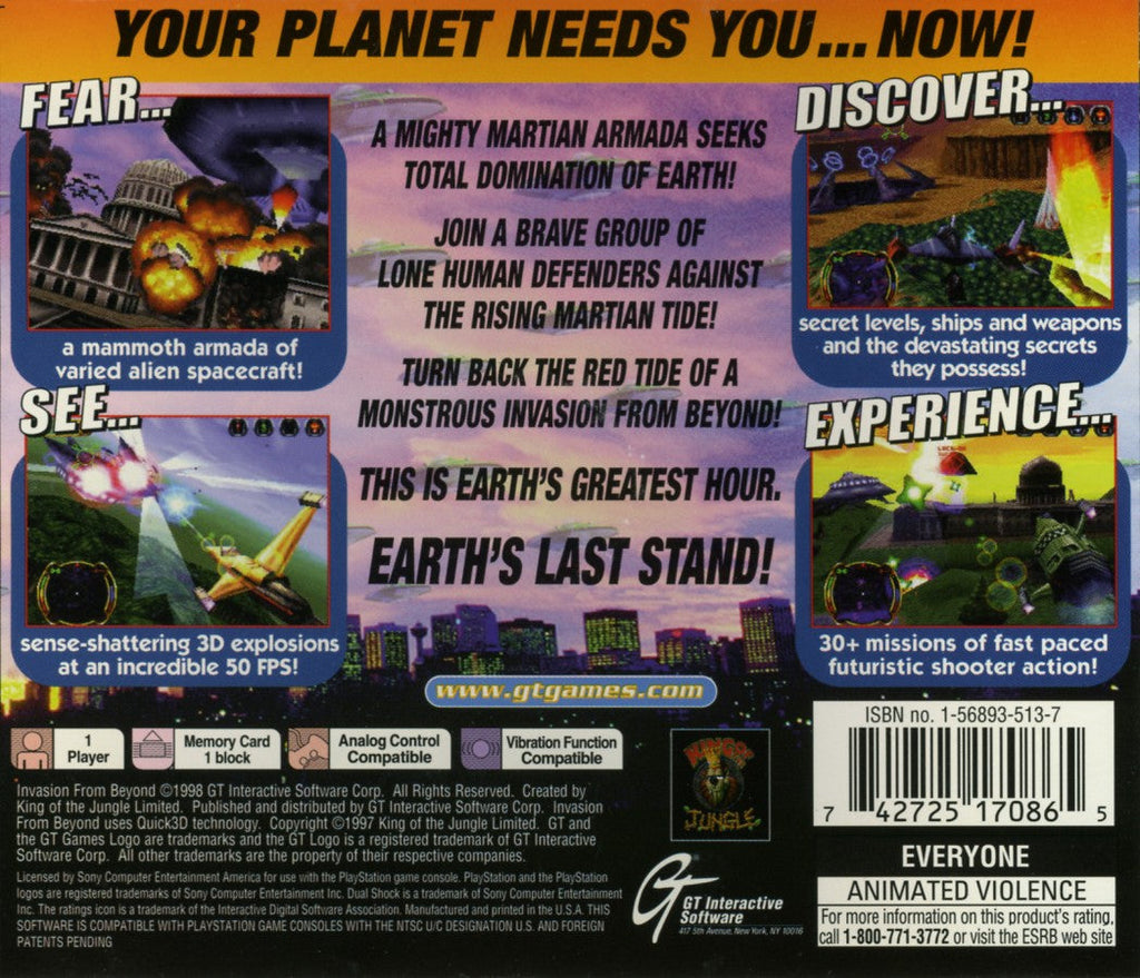 Invasion from Beyond – PlayStation 1 (PS1)