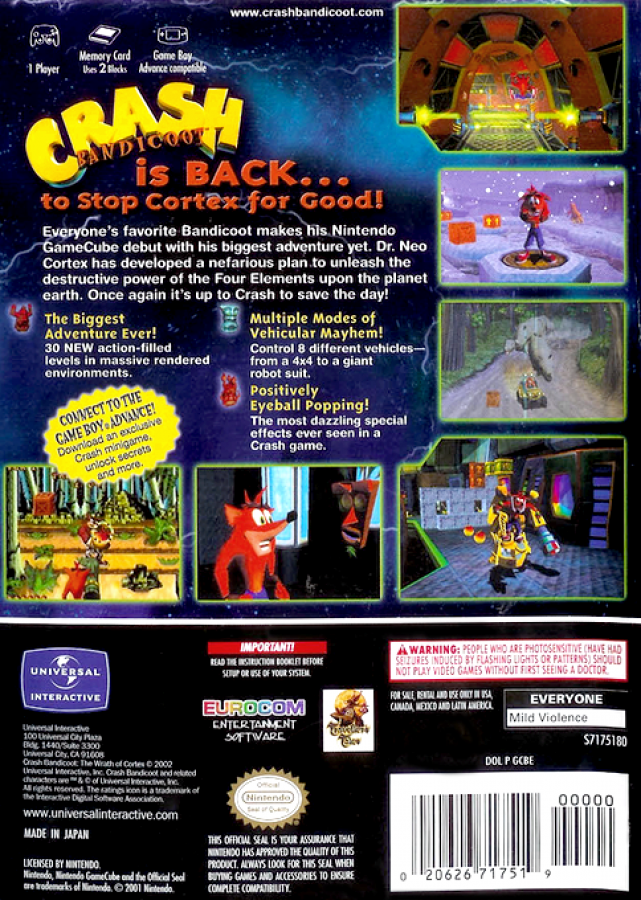 Crash Bandicoot: The Wrath of Cortex [Player's Choice] – GameCube (GC)