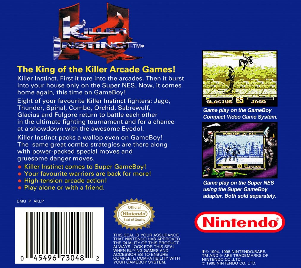 Killer Instinct – Game Boy (GB)