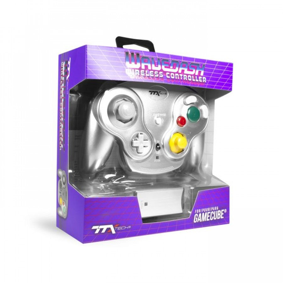 Wavedash 2.4GHZ Controller for GC [Silver] – Nintendo GameCube Accessory (GC)