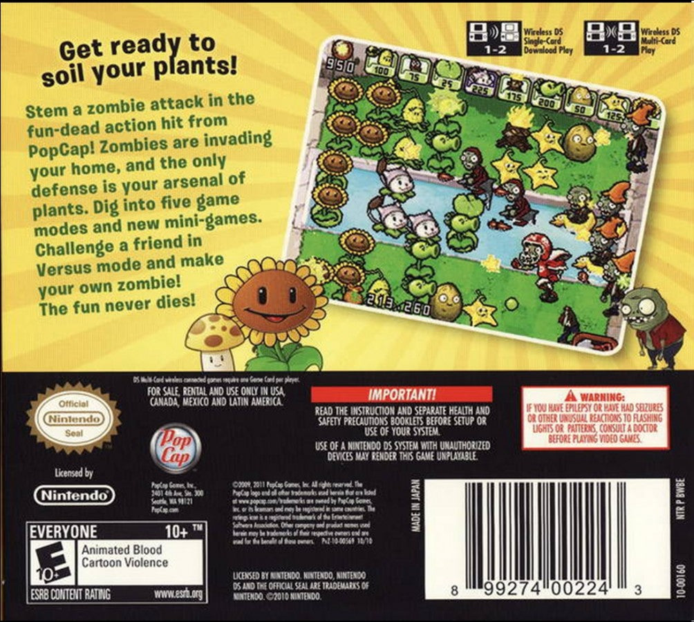 Plants vs. Zombies – Nintendo DS (DS)