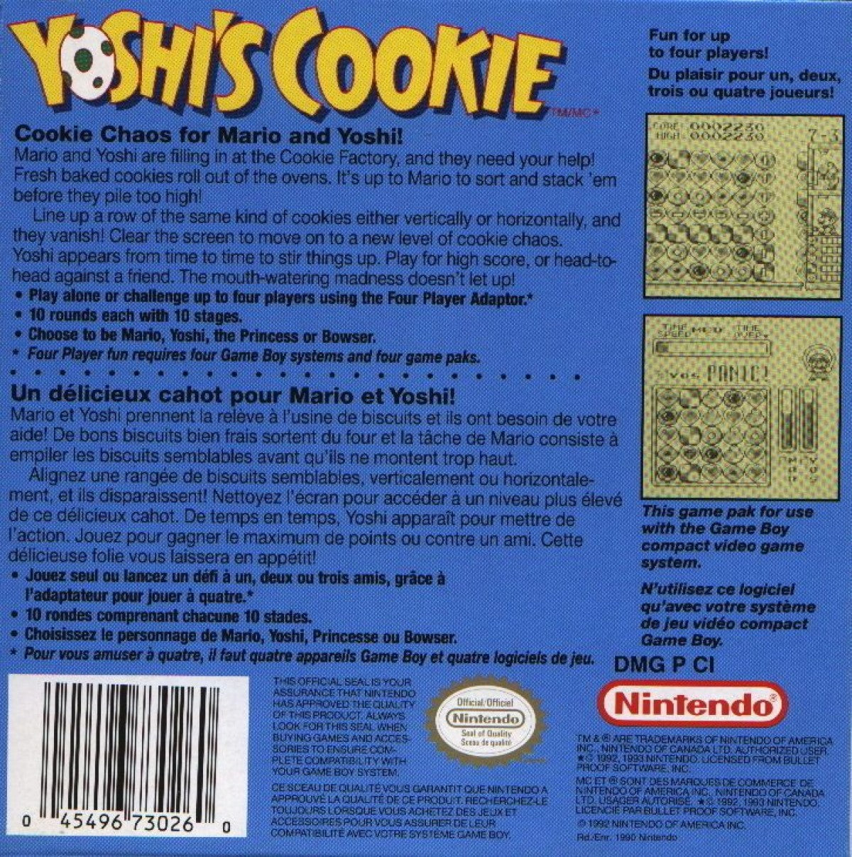 Yoshi's Cookie – Game Boy (GB)
