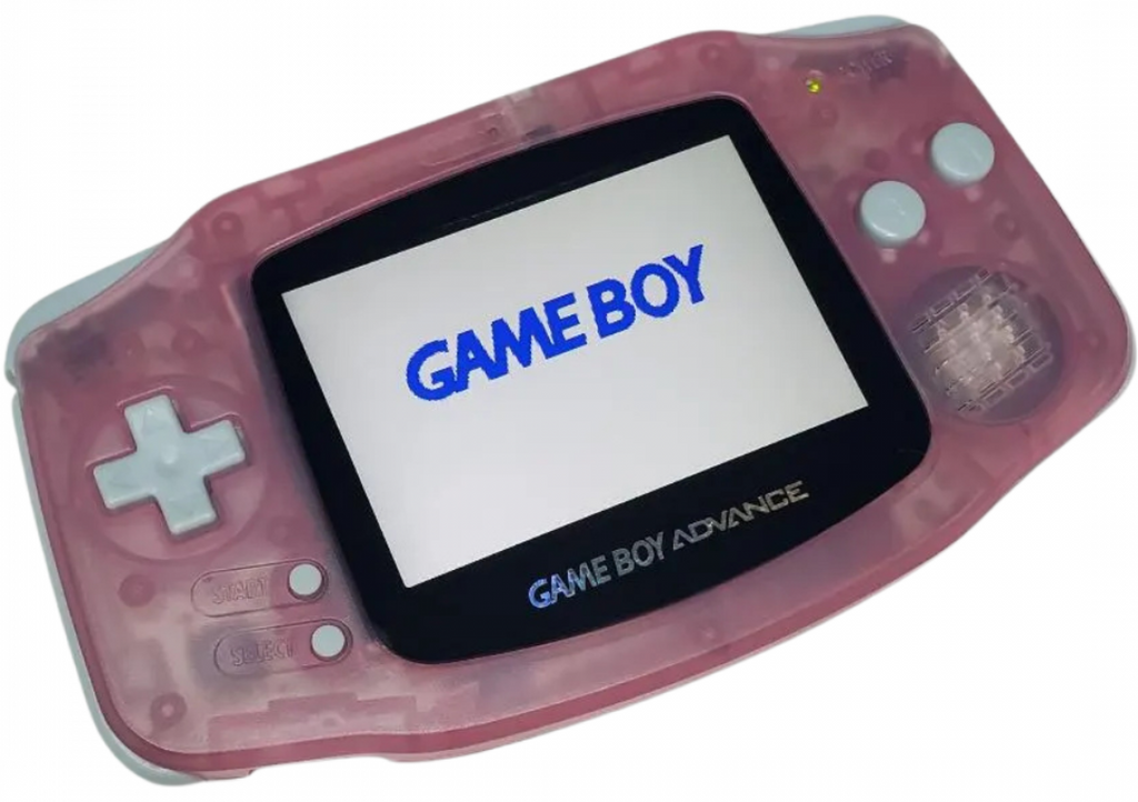 Game Boy Advance (GBA) [Clear Pink Fuschia] [IPS Screen Mod]