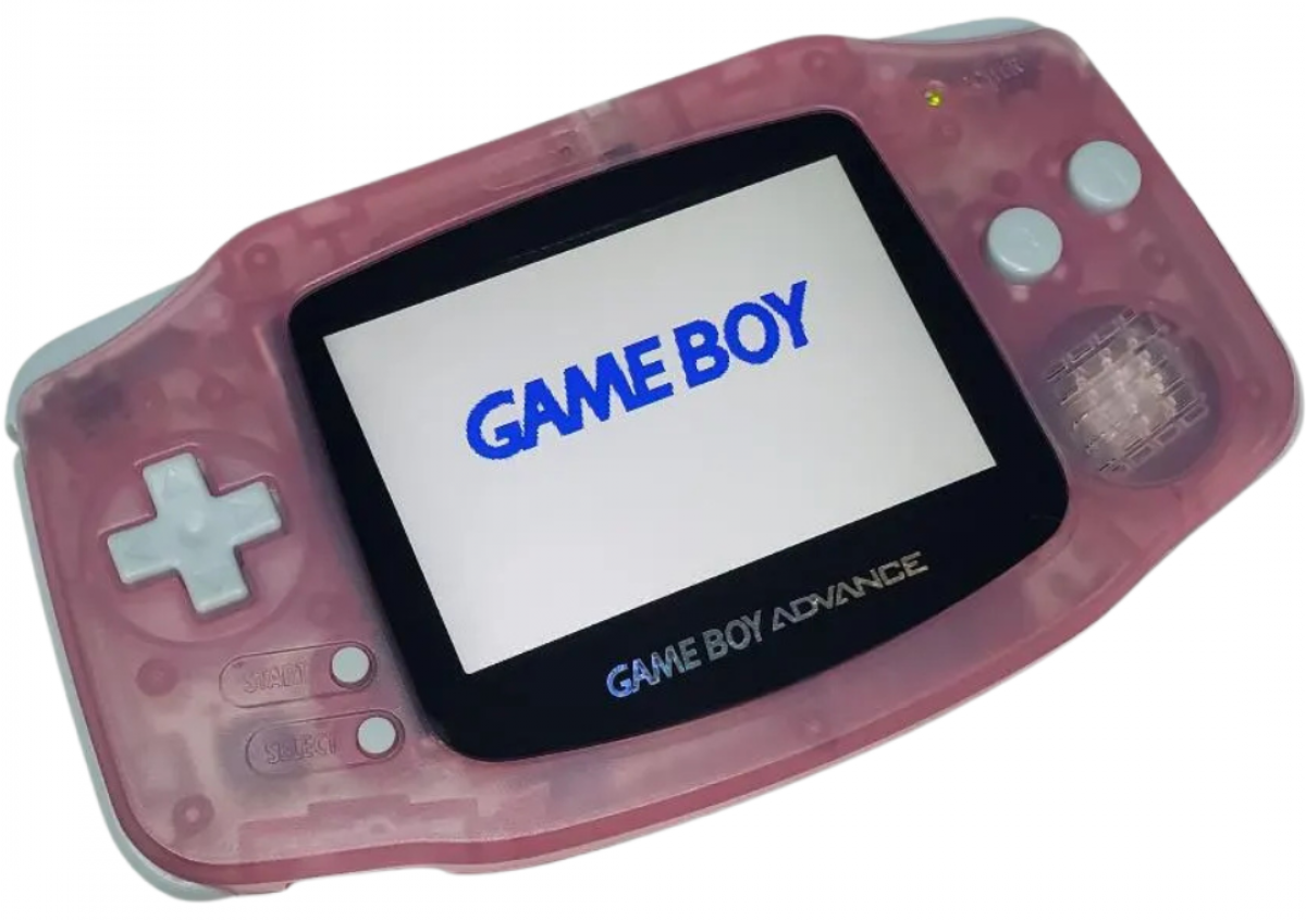 Game Boy Advance (GBA) [Clear Pink Fuschia] [IPS Screen Mod]