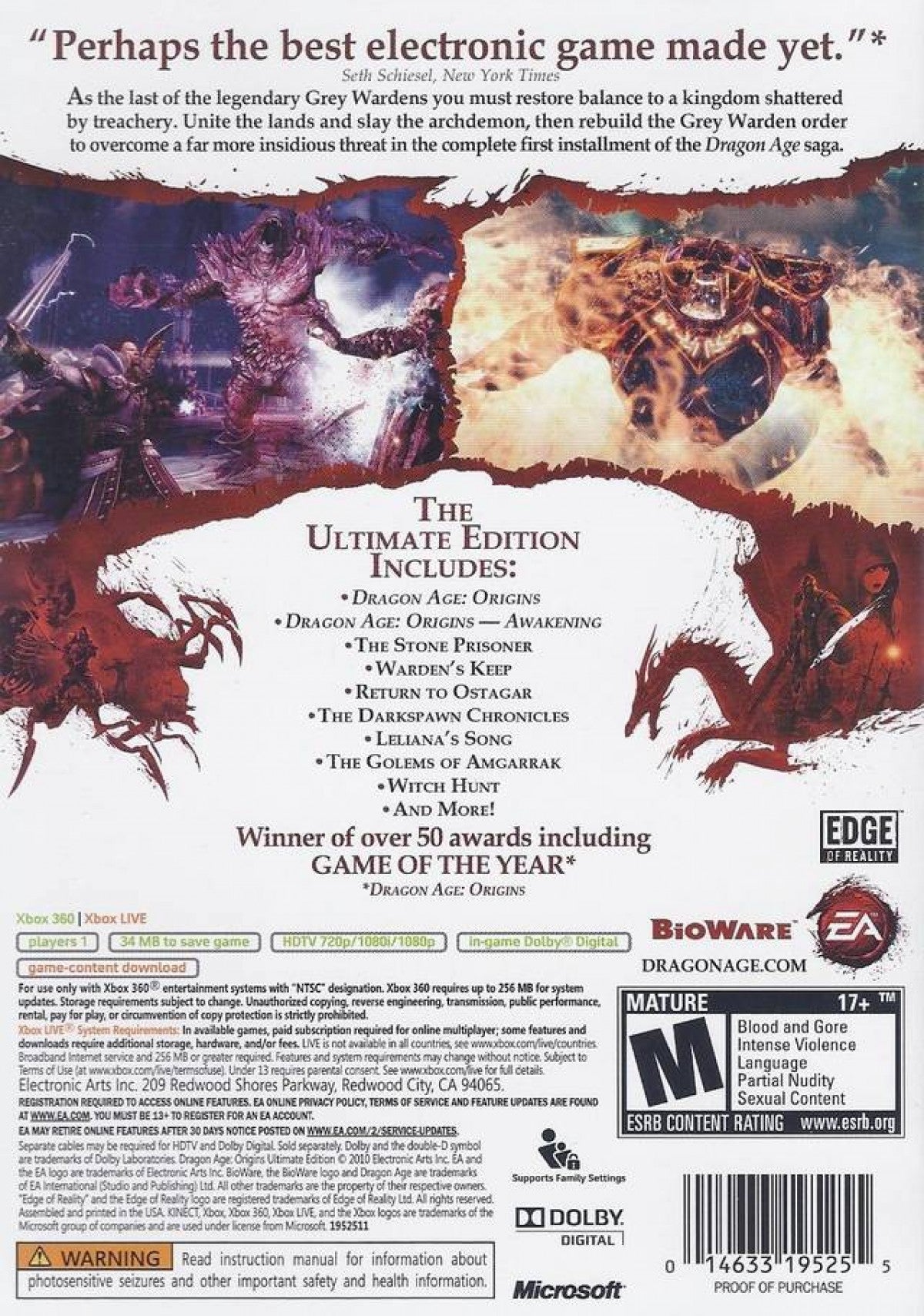 Dragon Age: Origins Ultimate Edition – Xbox 360 (X360)