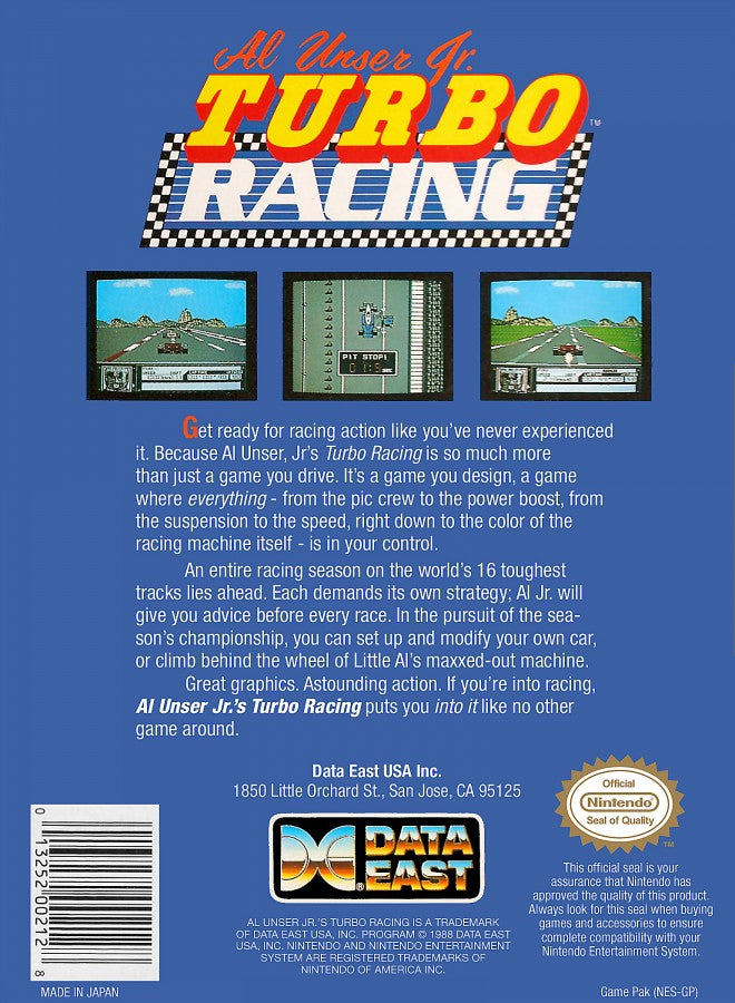 Al Unser Turbo Racing  – Nintendo Entertainment System (NES)