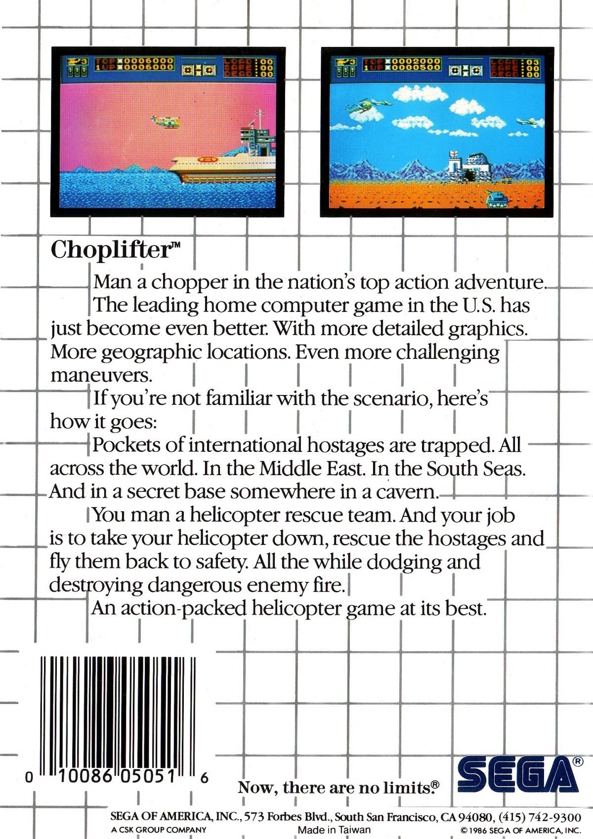 Choplifter – Sega Master System (SMS)