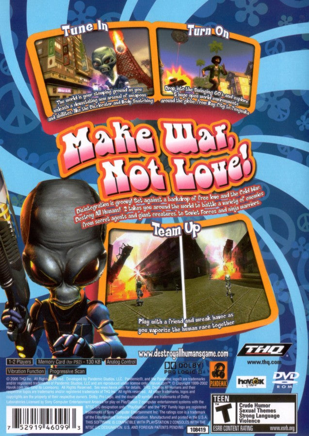 Destroy All Humans! 2 – PlayStation 2 (PS2)