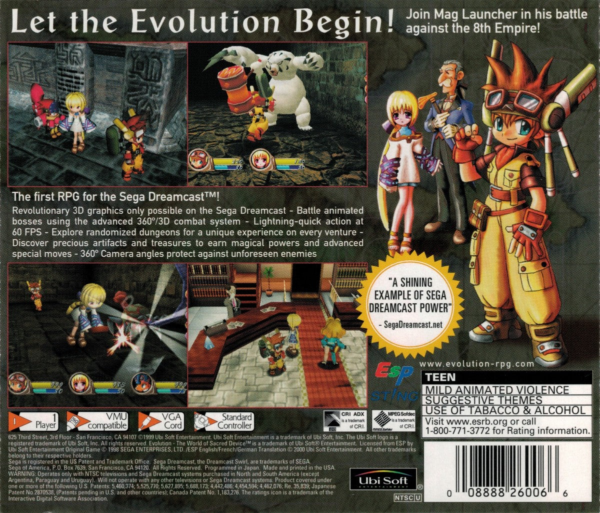 Evolution: The World of Sacred Device – Sega Dreamcast (DC)