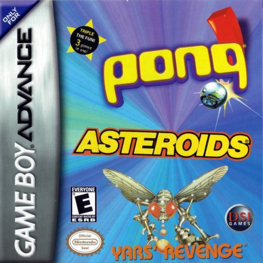 Pong / Asteroids / Yar's Revenge – Game Boy Advance (GBA)