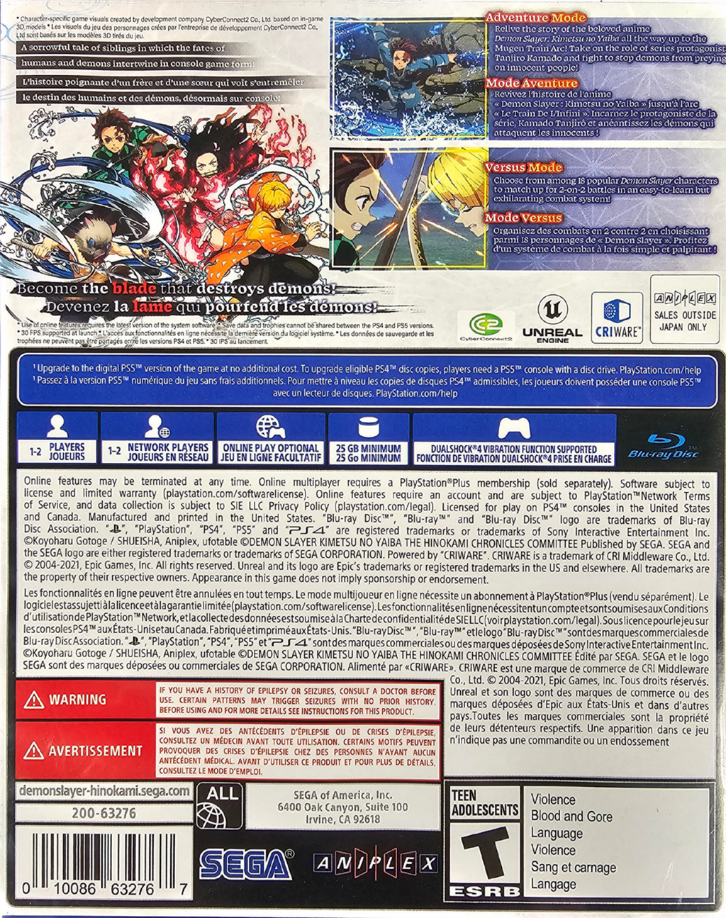 Demon Slayer: The Hinokami Chronicles – Playstation 4 (PS4)