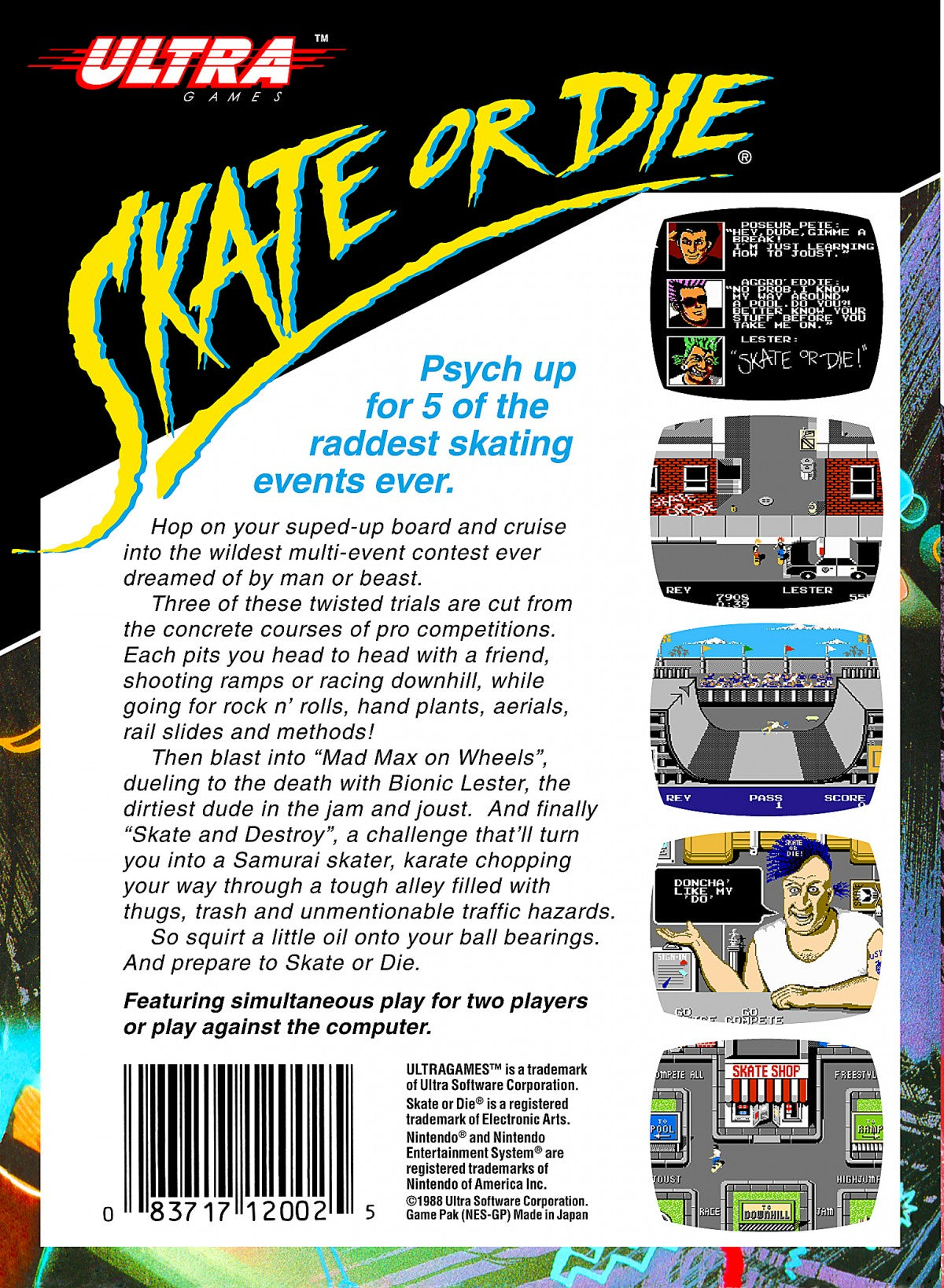 Skate or Die – Nintendo Entertainment System (NES)