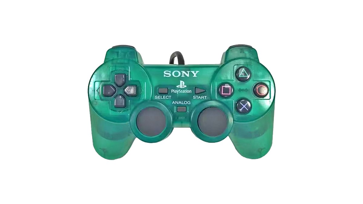 PlayStation 2 (PS2) Dualshock 2 Controller [Clear Green] – PlayStation 2 Accessory (PS2)