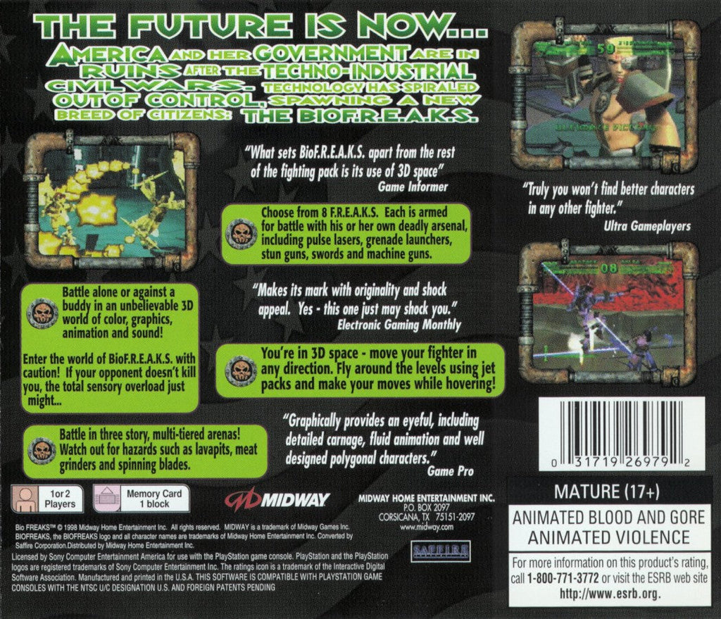Biofreaks – PlayStation 1 (PS1)