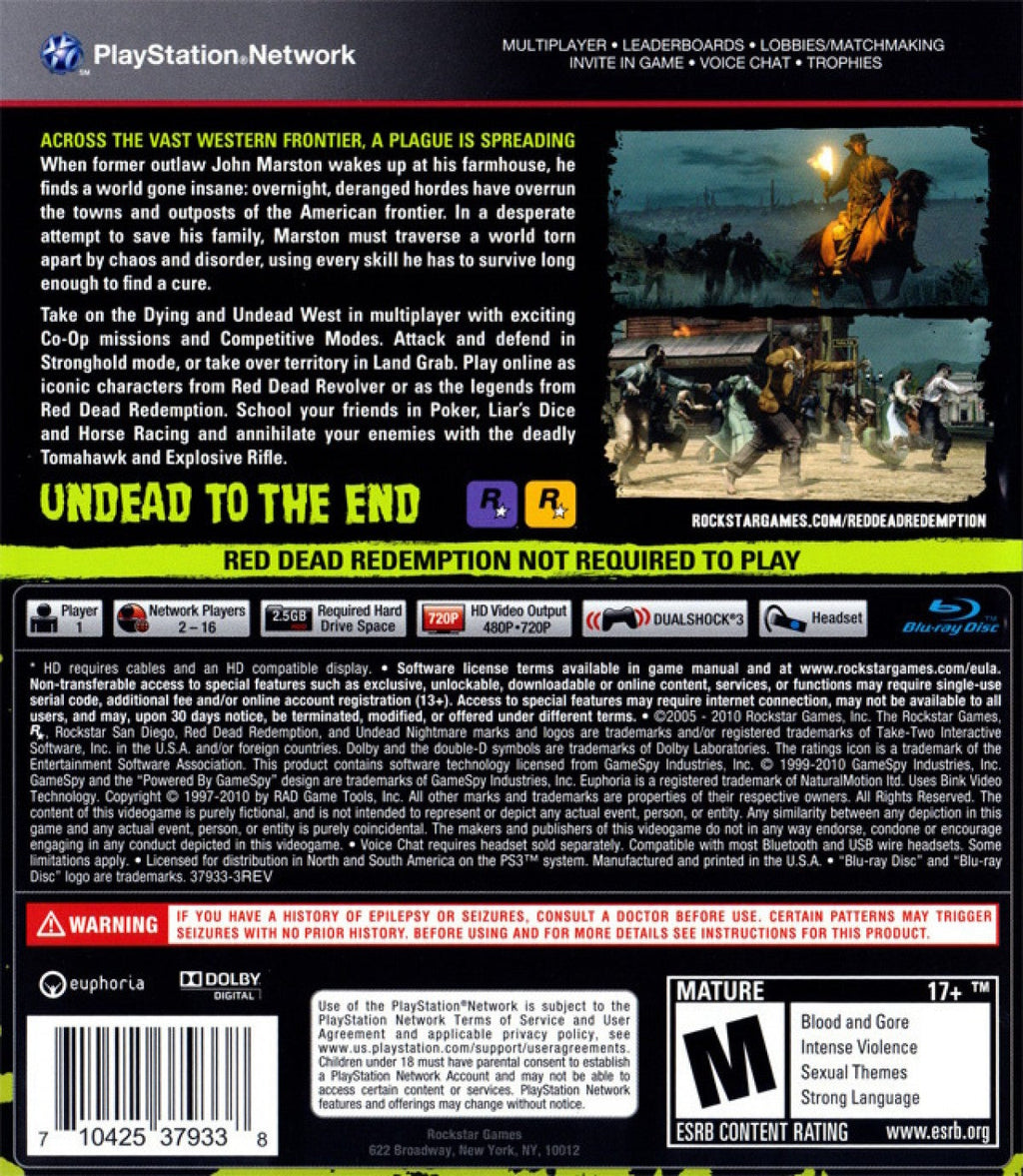 Red Dead Redemption: Undead Nightmare Collection – PlayStation 3 (PS3)