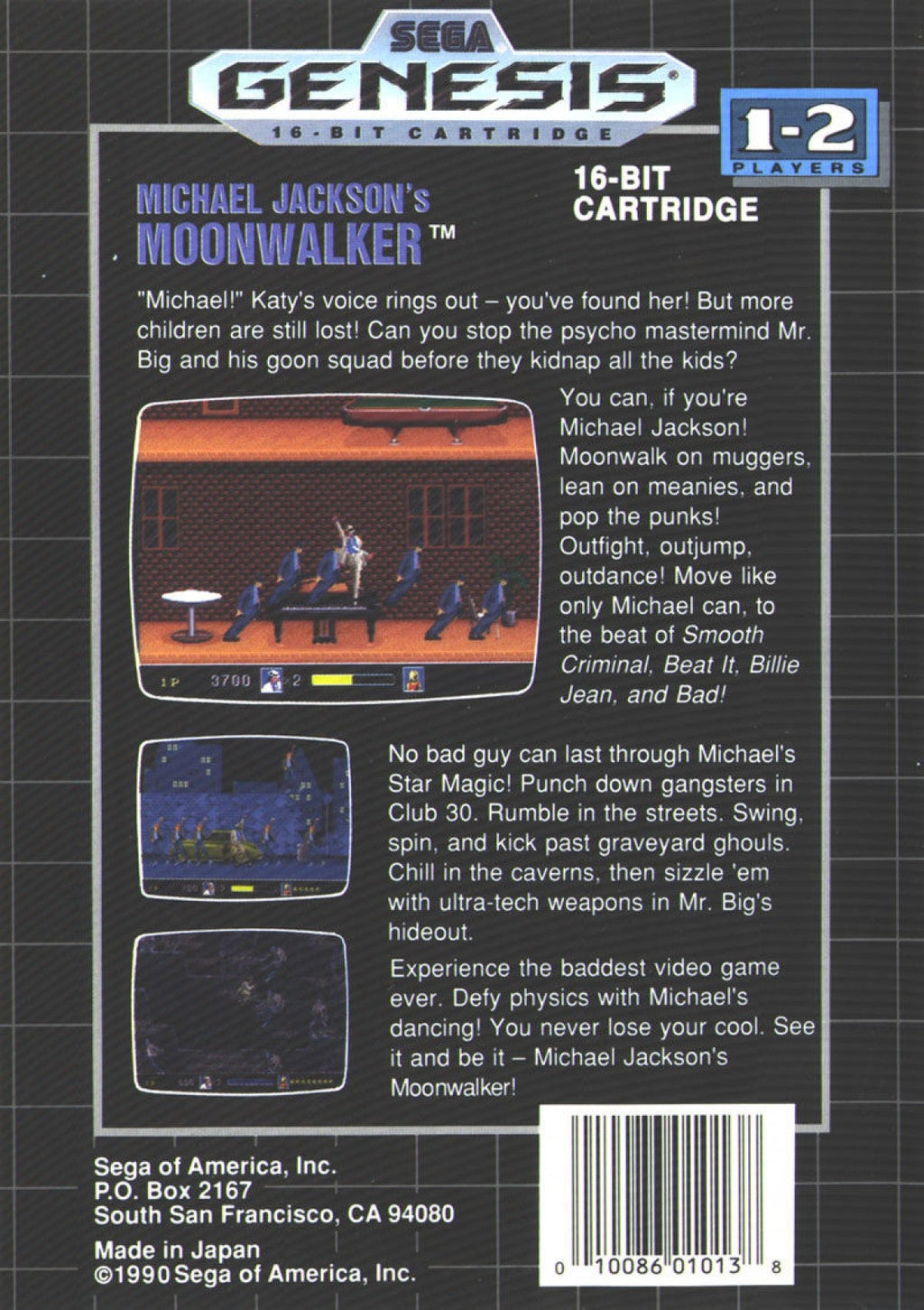 Michael Jackson Moonwalker – Sega Genesis (GEN)