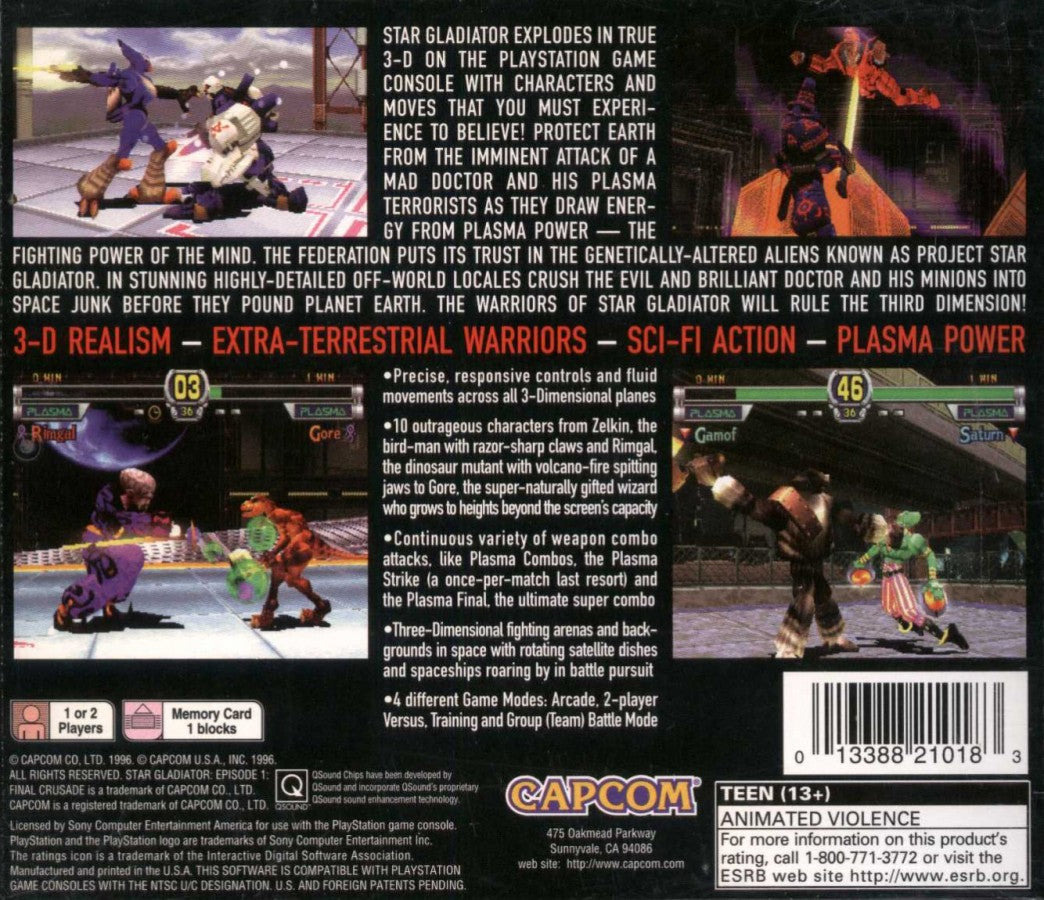 Star Gladiator: Episode I – PlayStation 1 (PS1)