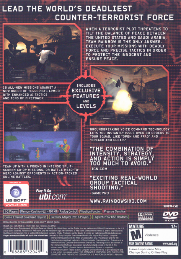 Tom Clancy's Rainbow Six 3 – PlayStation 2 (PS2)