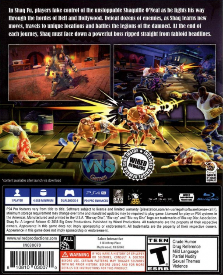 Shaq Fu: A Legend Reborn – PlayStation 4 (PS4)