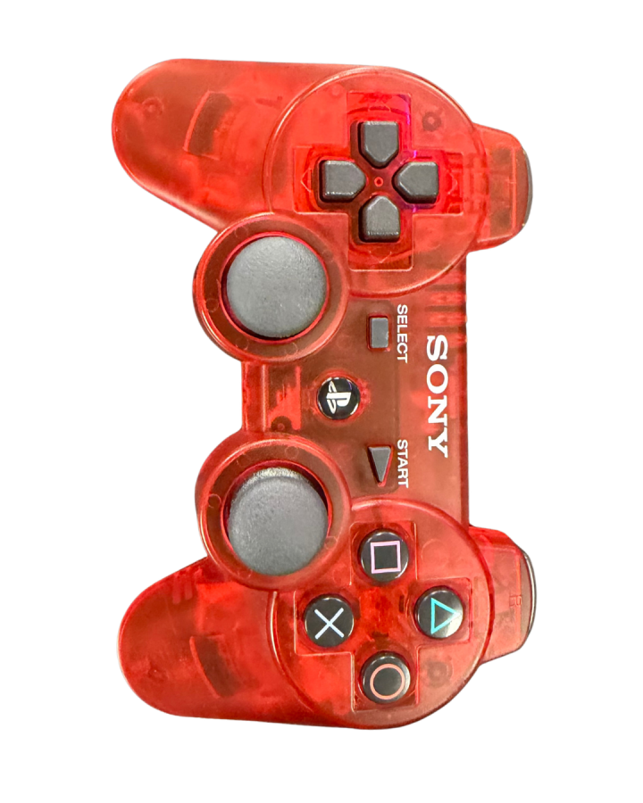 PlayStation 3 (PS3) Dualshock 3 Controller [OEM] [Crystal Clear Red] – PlayStation 3 Accessory (PS3)