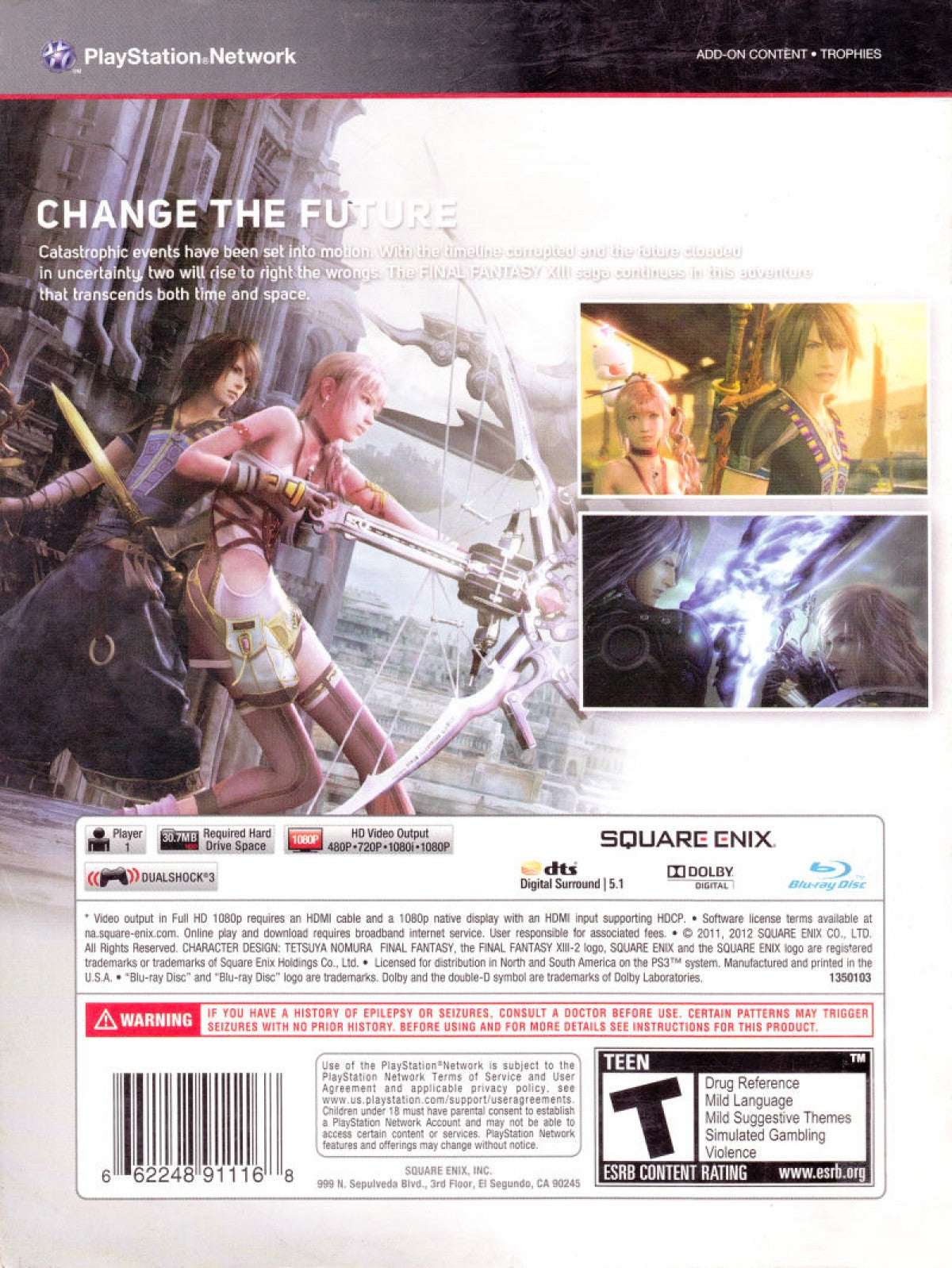 Final Fantasy XIII-2 [Collector's Edition] – PlayStation 3 (PS3)