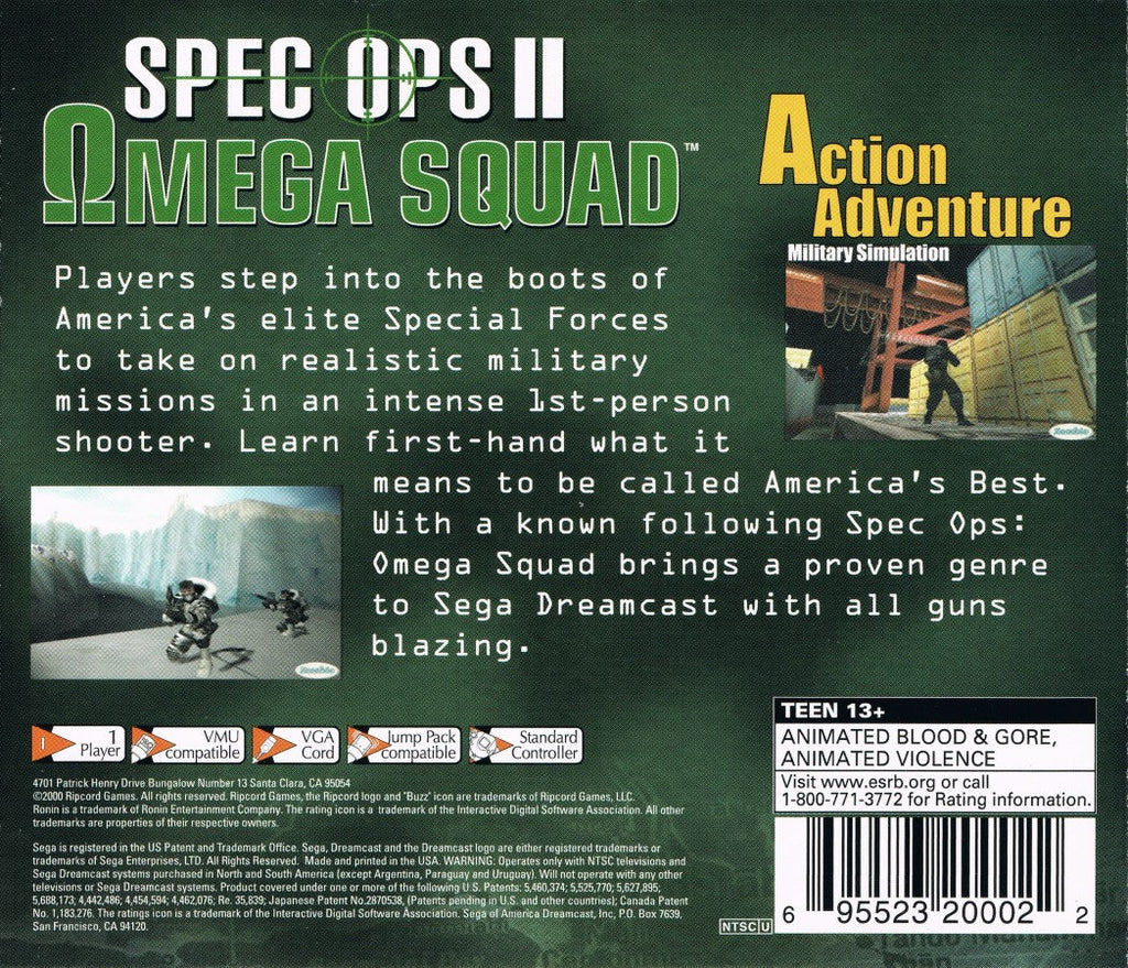 Spec Ops II: Omega Squad – Dreamcast (DC)