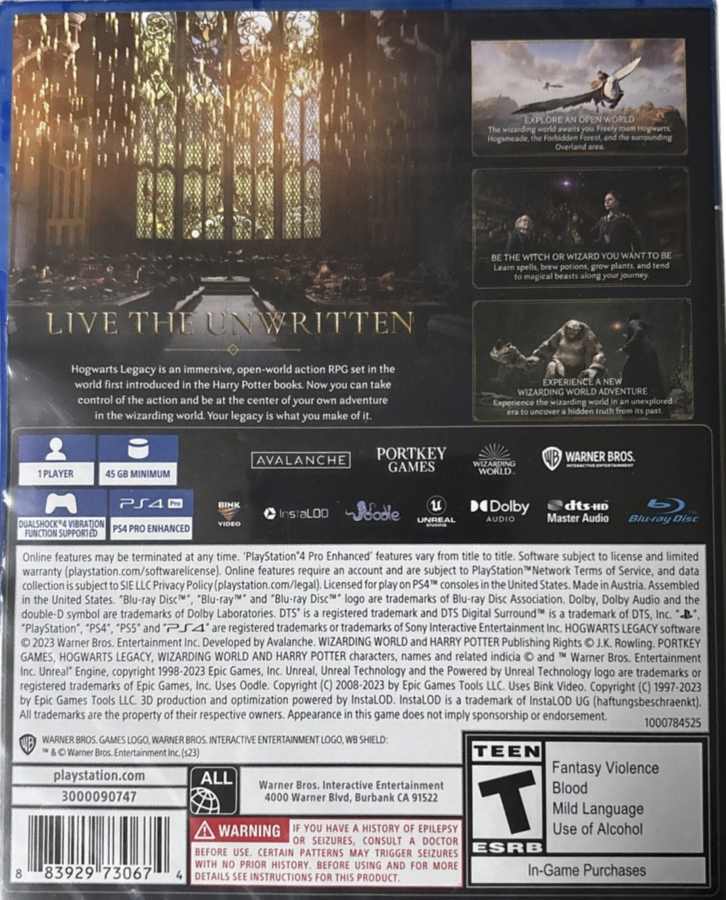 Hogwarts Legacy – PlayStation 4 (PS4)