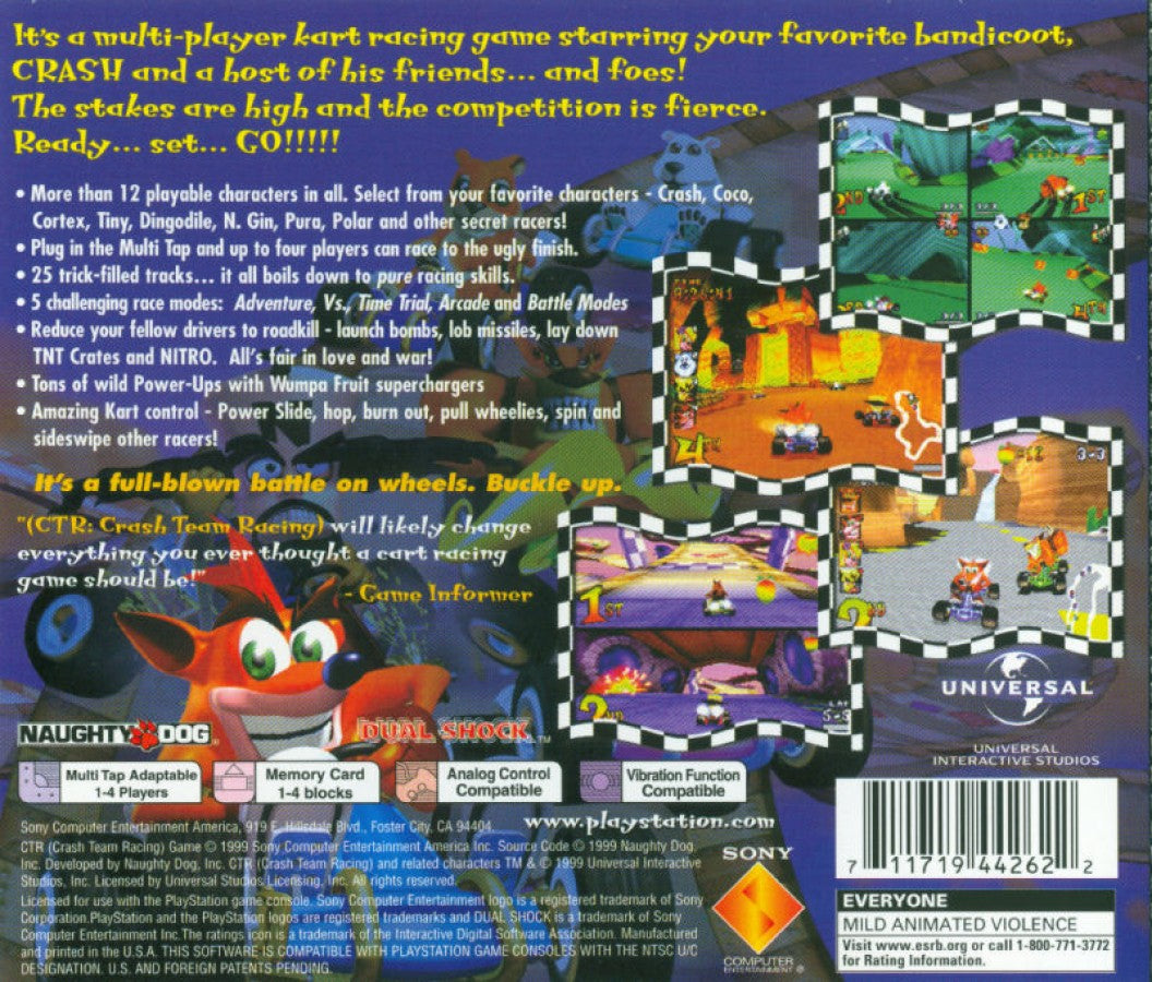 CTR Crash Team Racing [Greatest Hits] – PlayStation 1 (PS1)