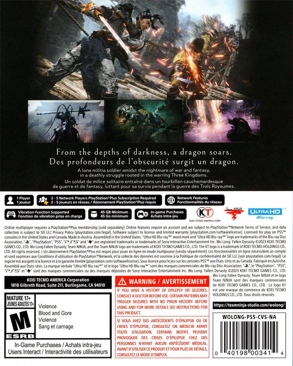 Wo Long: Fallen Dynasty – PlayStation 5 (PS5)