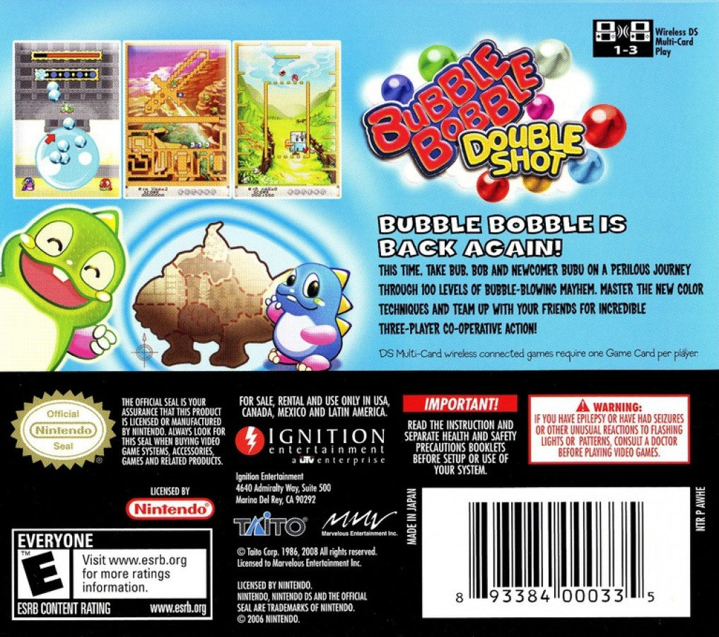 Bubble Bobble: Double Shot – Nintendo DS (DS)